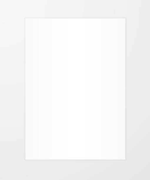 istock Blank A4 sheet of white paper with shadow, template for your design. Set. Vector illustration 1149733790