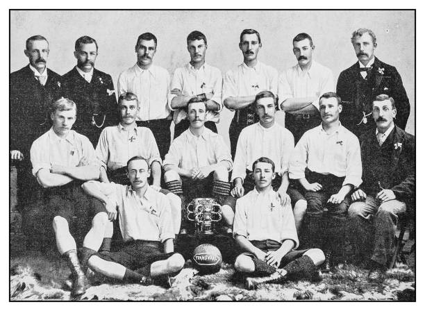 Antique photo: Football soccer team, South Africa