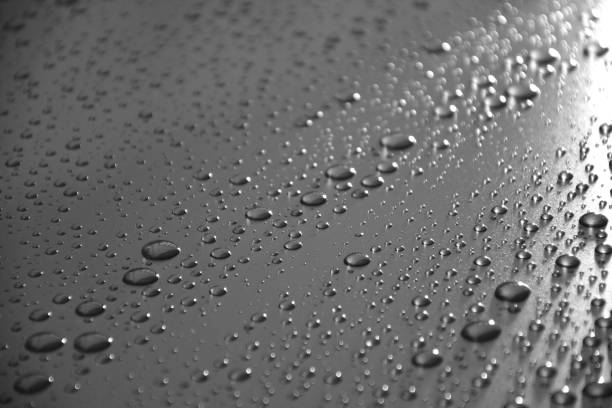 istock Close up water drops on metal surface can be used for web design 1149738758