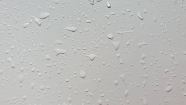 istock Abstract white pattern with droplets of water on white metal 1149746156