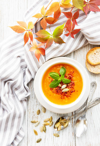istock Bowl of pumpkin soup 1149749316