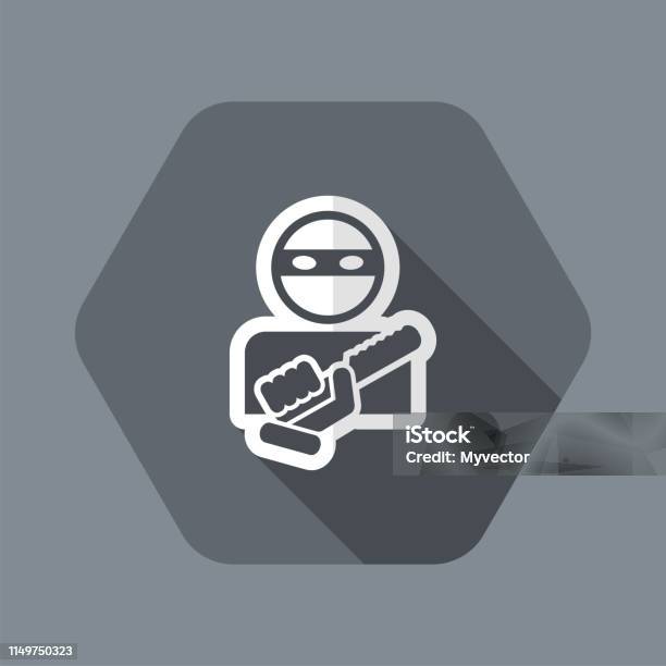 Armed Bandit Icon Stock Illustration - Download Image Now - Adult, Assassination, Bandit