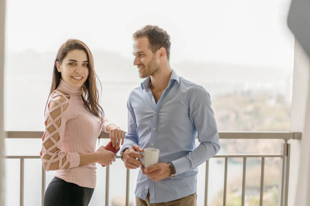 istock Lovely couple in balcony 1149750331