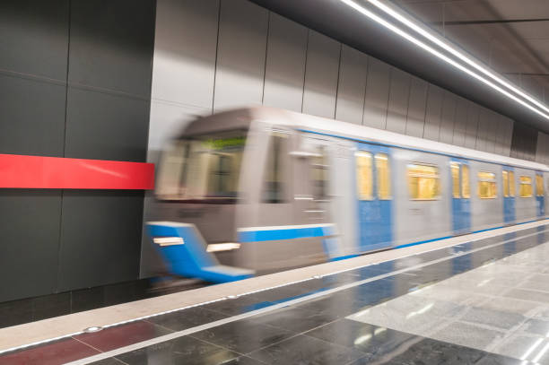 istock Arriving train at metro station 1149753038