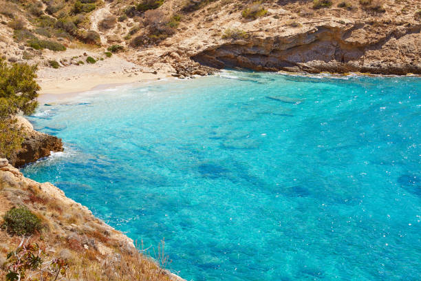 Benidorm Cala tio Ximo beach in Alicante Mediterranean of Spain