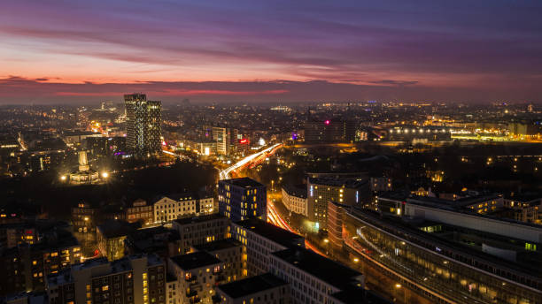 istock View of city skyline at dusk, Leipzig 1149757749