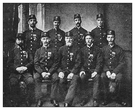 Antique photo: Officers
