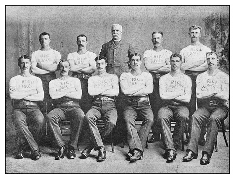 Antique photo: City of Belfast Royal Irish Constabulary Tug-of-war team