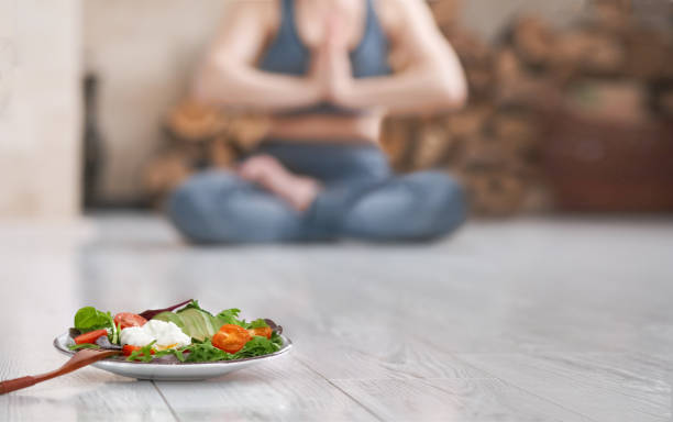 Young woman do yoga.