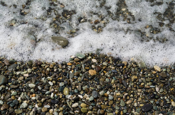 istock sea surf on the coast with small pebbles 1149766347