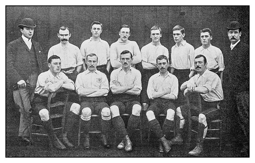 Antique photo: Football soccer team, City Ramblers