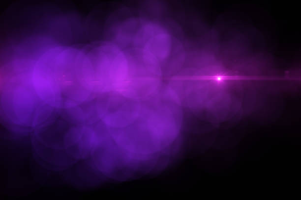 istock Lens Flare and Bokeh, Neon Colors Black Background 1149775933