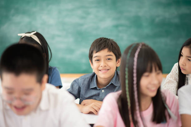 istock Asian primary student and teacher in the classroom 1149783576
