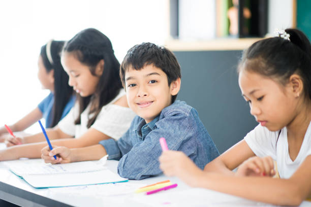 istock Asian primary student and teacher in the classroom 1149783982