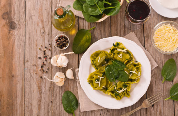 istock Spinach ravioli with ricotta cheese filling. 1149785553