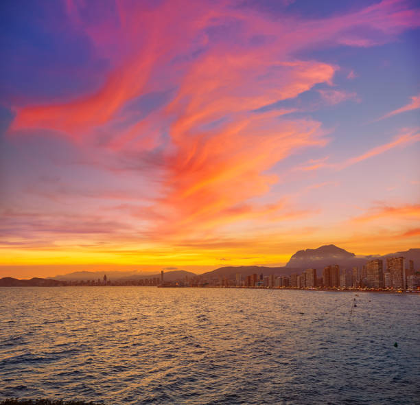 istock Benidorm skyline at sunset beach in Alicante 1149790909