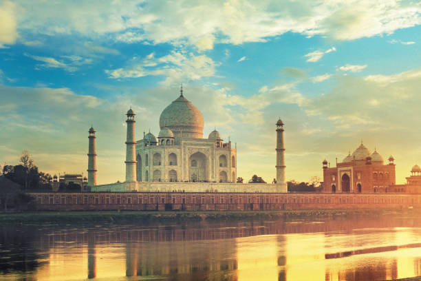 istock Taj Mahal in Agra, India at sunset 1149792527