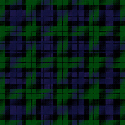Black Watch Tartan Plaid. Royal Regiment of Scotland textile pattern.