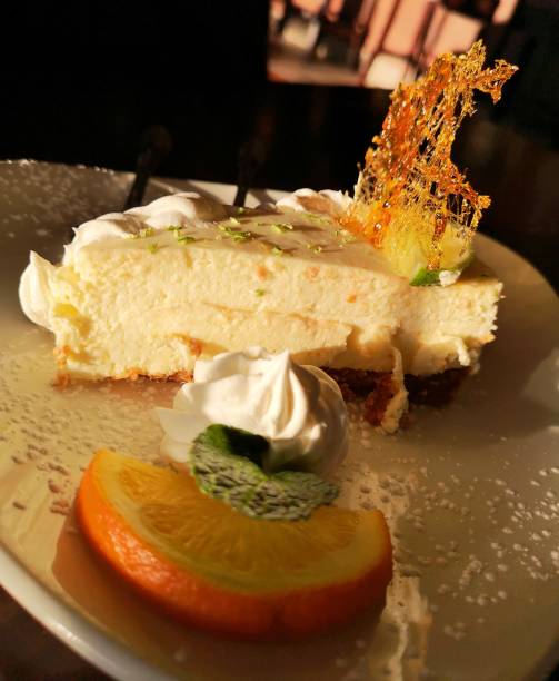 Cheesecake Citrus infused cheesecake azan stock pictures, royalty-free photos & images