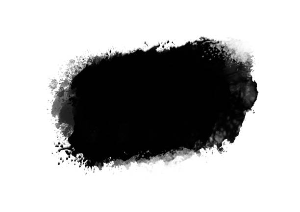 istock Black color graphic patches graphic brush strokes design effect element for background 1149808470