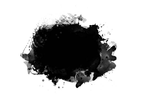 istock Black color graphic patches graphic brush strokes design effect element for background 1149809221