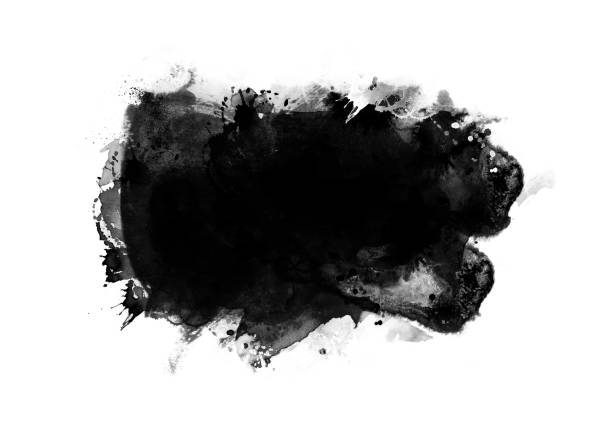 istock Black color graphic patches graphic brush strokes design effect element for background 1149809577