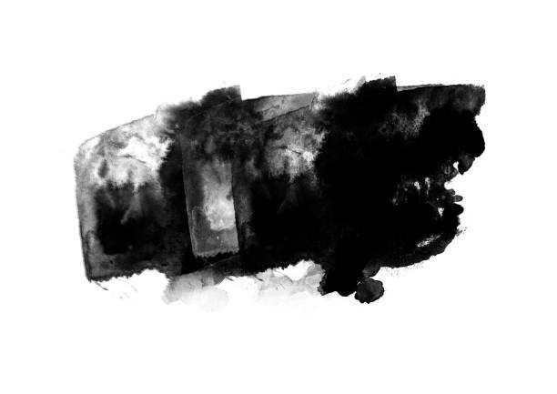 istock Black color graphic patches graphic brush strokes design effect element for background 1149811036
