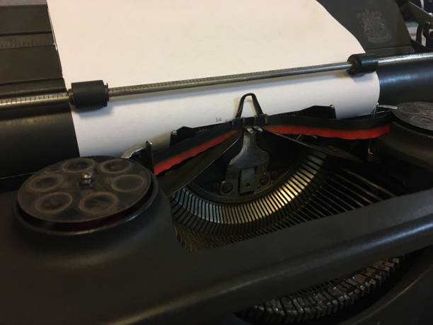 typewriter - typebar business retro revival letter imagens e fotografias de stock