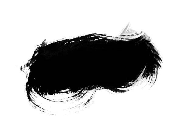 istock Black color graphic patches graphic brush strokes design effect element for background 1149812703