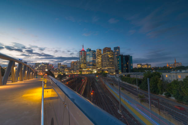 istock Melbourne street and trains 1149818791