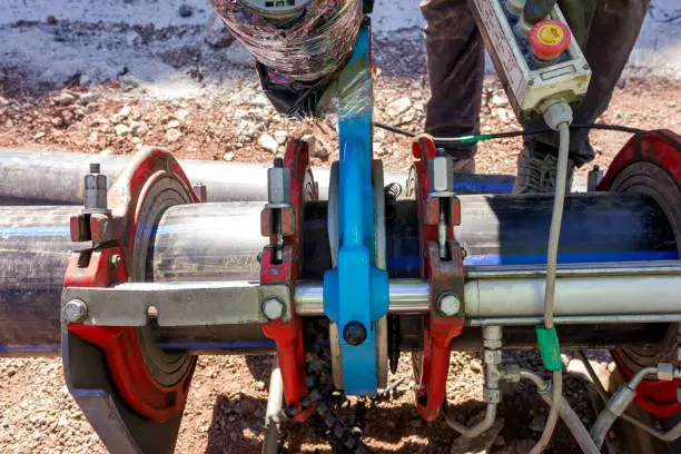 Polyethylene (HDPE) pipe welding. During the incubation period, heat is introduced into the joint as current is passed through the coil. Although there is no joint strength at this point.