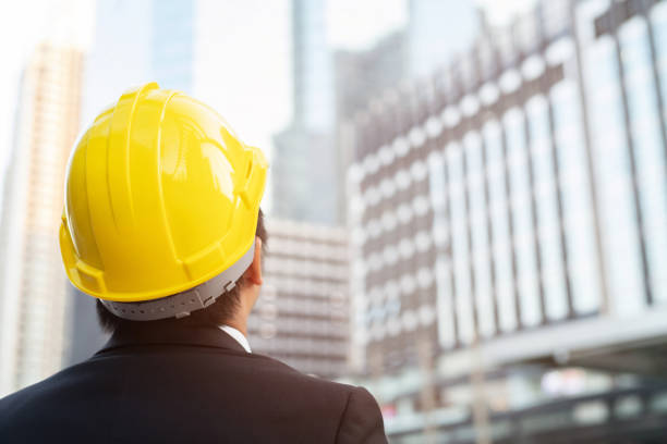 istock Construction project manager. See the completion of the project completed before the deadline. 1149823332
