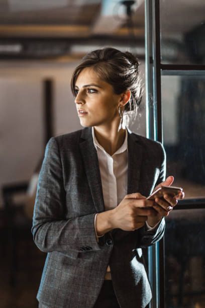 istock Businesswoman, architect working late in the office 1149825563