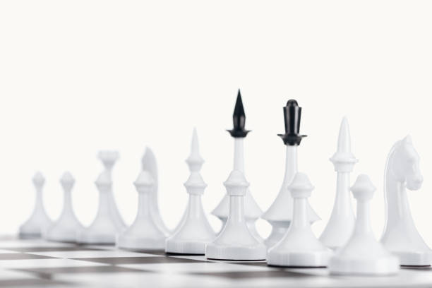 istock selective focus of chessboard with chess figures isolated on white 1149832720