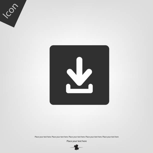 illustrations, cliparts, dessins animés et icônes de icône de téléchargement. signe d’illustration de vecteur - interface icons push button downloading symbol