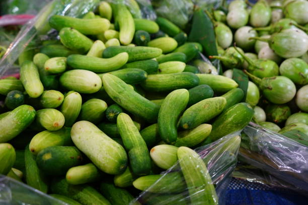 Cucumbers for sale in farmer's market