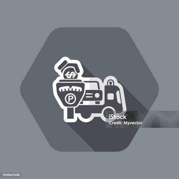 Wrecker Parking Area Stock Illustration - Download Image Now - Building Entrance, Buying, Car