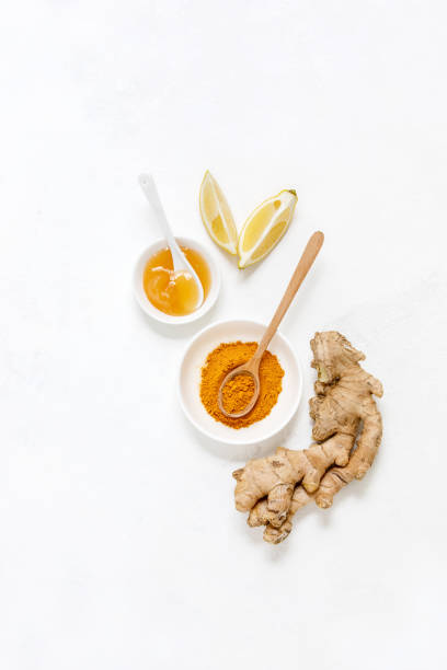 kurkuma detox pić składniki - ginger tea drink healthy eating zdjęcia i obrazy z banku zdjęć