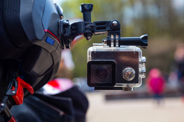 istock Action camera on a motorcycle rider's helmet 1149851086