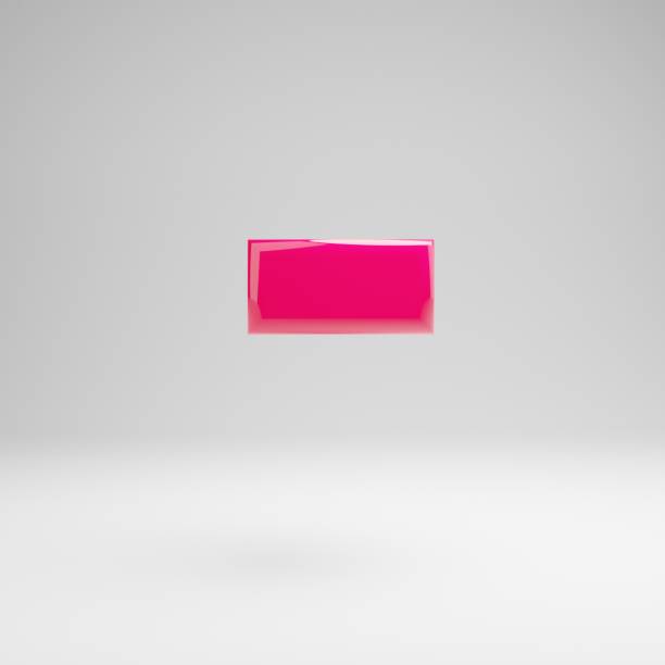 istock Glossy pink minus symbol isolated on white background. 1149852700