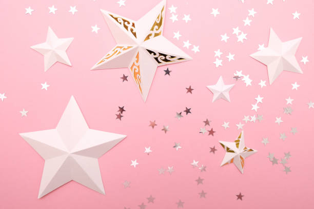 istock Stars cut from paper with sequins in the star shape 1149854502
