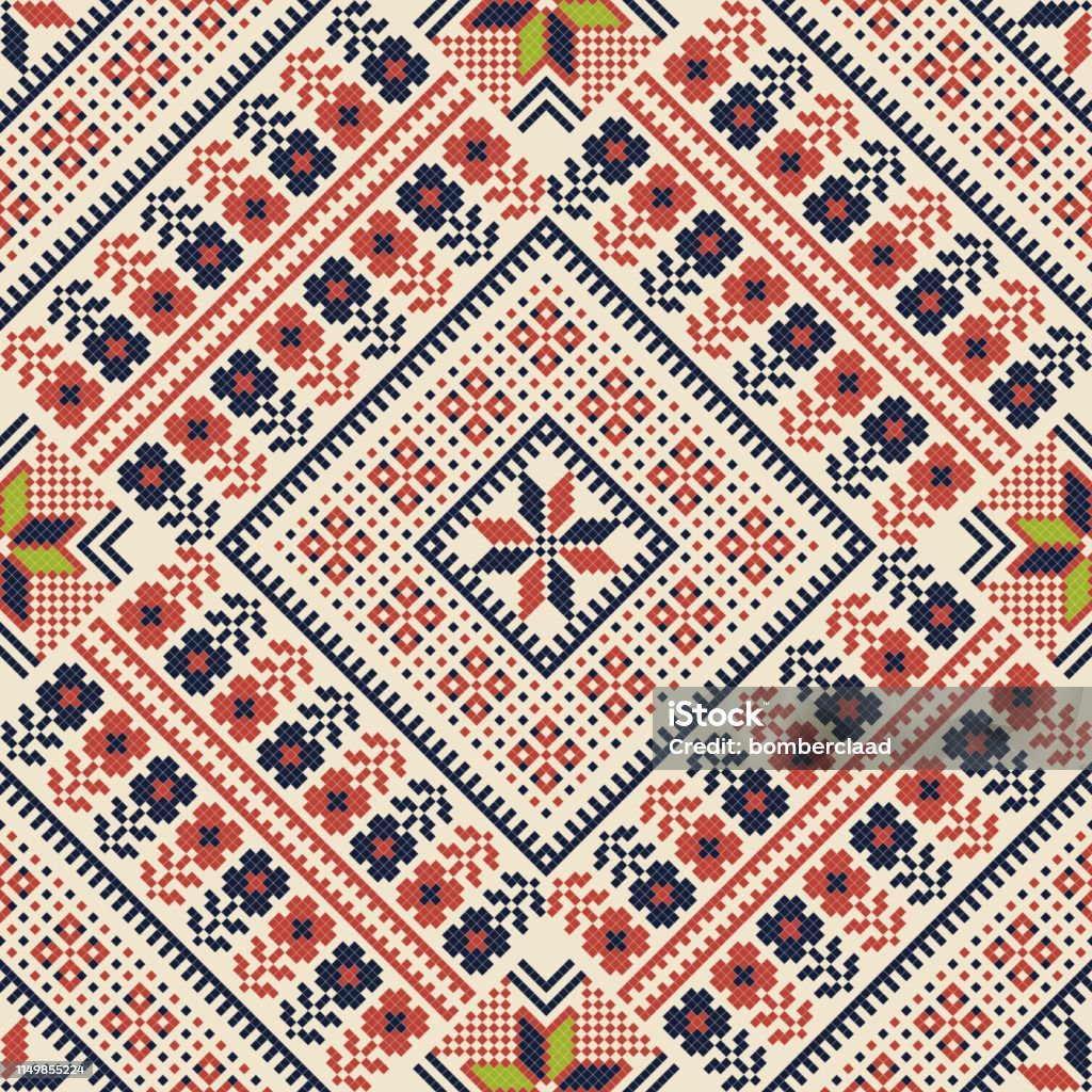 Palestain Pattern Palestinian Embroidery Pattern 144 Stock Illustration - Download Image ...