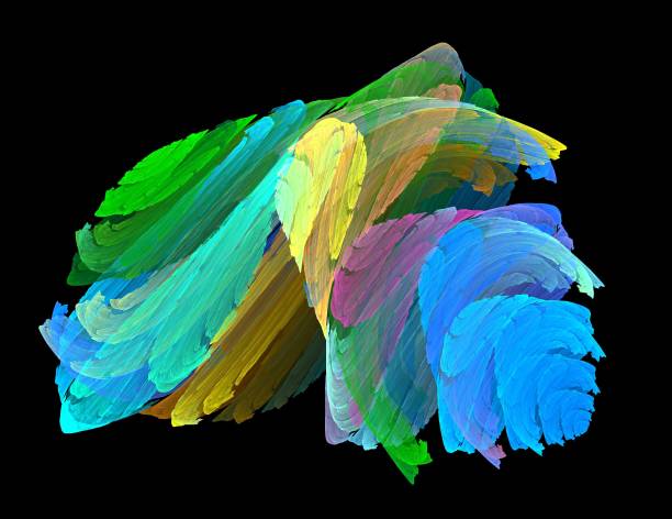 istock image of one Digital Fractal on Black Color 1149855479