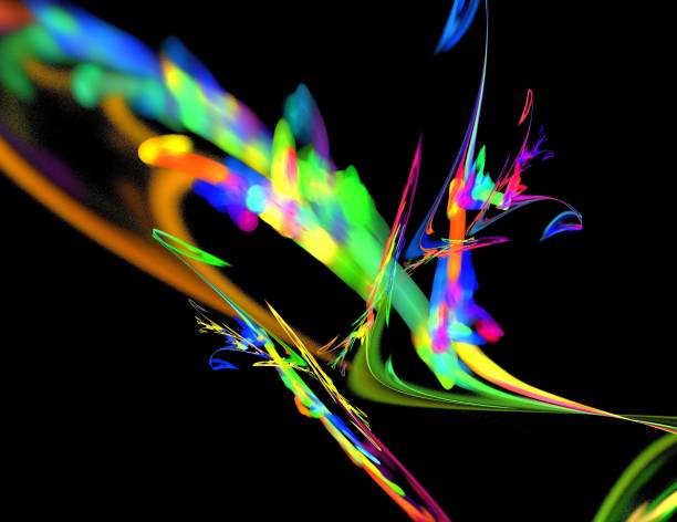 istock image of one Digital Fractal on Black Color 1149855709