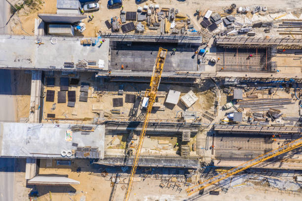 istock Construction of a new highway. Aerial view. Viaduct in progress 1149857140