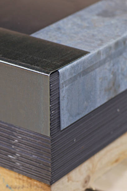 istock Galvanized sheet in packs in metal products warehouse 1149857338