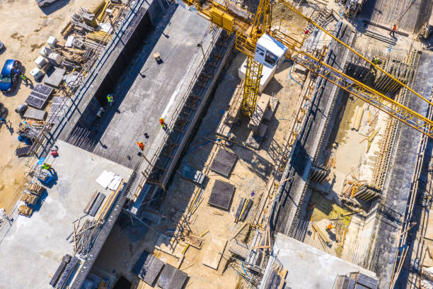 istock Construction of a new highway. Aerial view. Viaduct in progress 1149858204