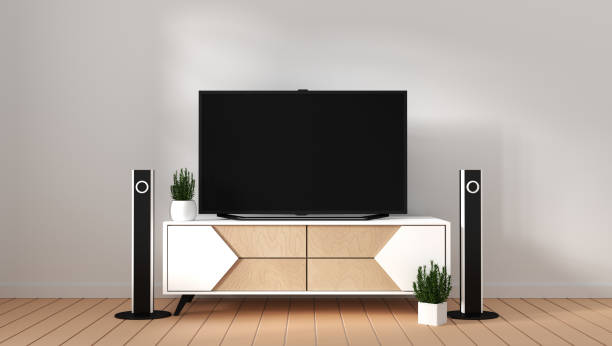 istock cabinet in modern empty room Japanese style,minimal designs. 3D rendering 1149860685