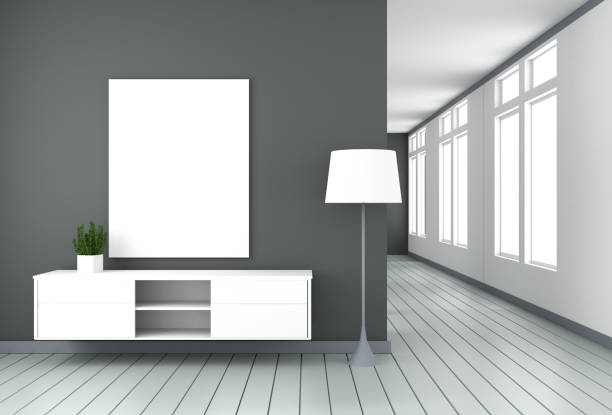 istock cabinet in modern empty room Japanese style,minimal designs. 3D rendering 1149862360
