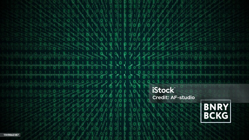 Binary Background Stock Illustration - Download Image Now - Computer ...